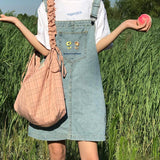 Plaid Crossbody Bag Large Capacity Women's Handbag