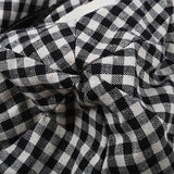 Plaid Baseball Cap Shoulder Bag with Embroidery Letter