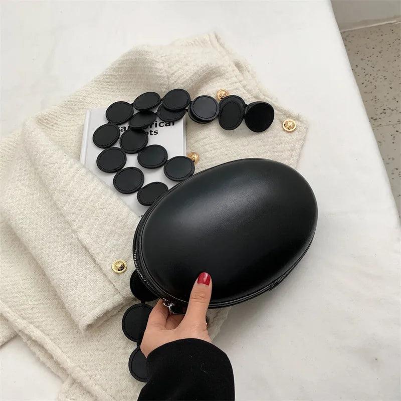 Femme PU Messenger Bag Shoulder Bean Bag Small Round Bag