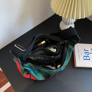 Personalized Printing Crescent Bag Female Waterproof Messenger Shoulder Bag