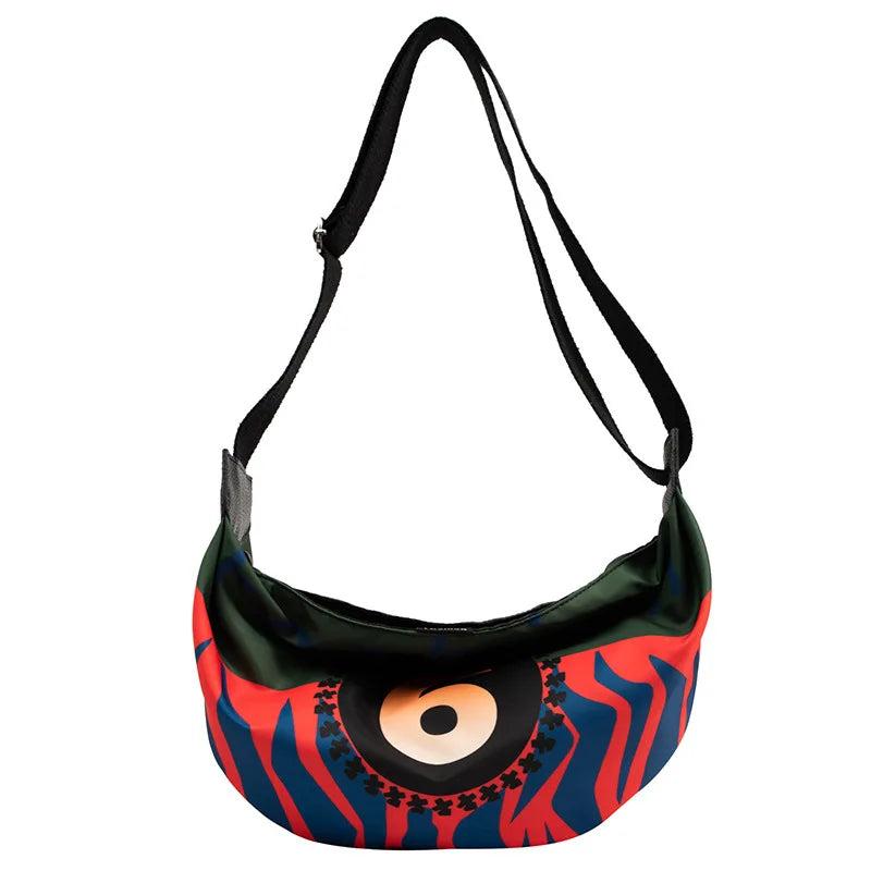 Personalized Printing Crescent Bag Female Waterproof Messenger Shoulder Bag