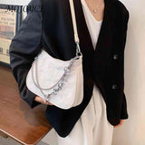 Hearts Embroidery Women Underarm Bags Handbags Tote Female Travel Shoulder Bags