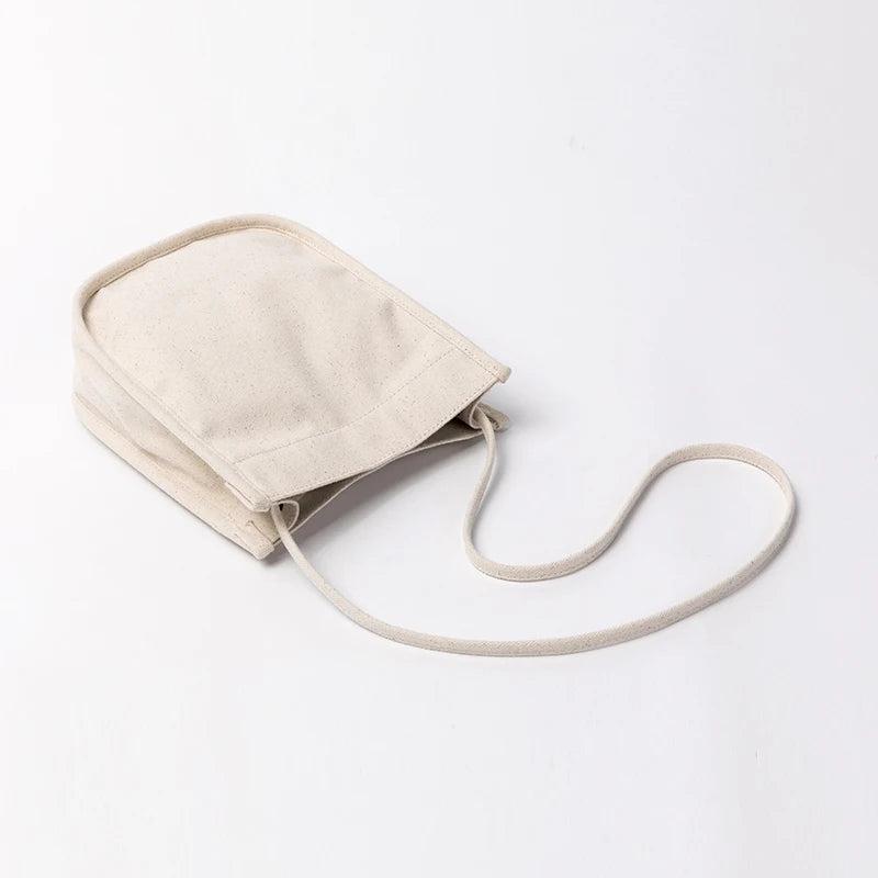 Canvas Messenger Bag Female Student Art Small Square Bag