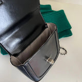 Women's Small Shoulder Crossbody Bag PU Leather Messenger Chain Handbag