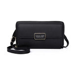 PUOU Small Summer Shoulder Bag Daily Use Card Holder PU Leather Cellphone Purses