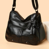 Large Capacity Crossbody Bag Soft Shoulder Travel Handbag Vintage Sac