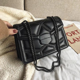 Vintage Rivet Chain Crossbody Bags for Women Handbags Ladies Shoulder Messenger