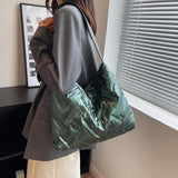 Nylon Shoulder Bag PU Leather Side Bags for Women Ladies Crossbody