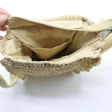 Handwoven Crossbody Straw Handbag Crochet Woven Bag Lace Woven Bags For Women De