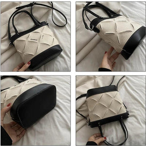 Canvas Shoulder Crossbody Bags Small Tote Bag Bucket Female Handbag