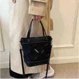 Canvas Shoulder Crossbody Bags Small Tote Bag Bucket Female Handbag