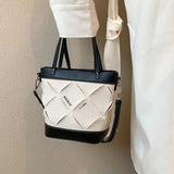 Canvas Shoulder Crossbody Bags Small Tote Bag Bucket Female Handbag