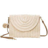 Straw Crossbody Envelope Bag Summer Shoulder Clutch Beach Handbag