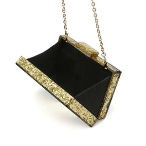 Striped Glitter Acrylic Casual Shoulder Bag for Women