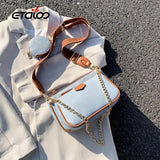 Retro PU Leather Flap Shoulder Bag Girls Purse Lock Crossbody Messenger