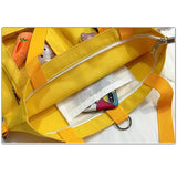 Canvas Tote Bags Women Shopper Handbags Cartoon Rabbit Carrot