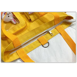 Canvas Tote Bags Women Shopper Handbags Cartoon Rabbit Carrot