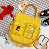 Canvas Tote Bags Women Shopper Handbags Cartoon Rabbit Carrot