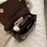 Stone Pattern PU Leather Crossbody Bag Women Shoulder Bag