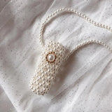 Beaded Lipstick Crossbody Bag for Women - Customizable and Portable