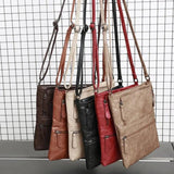 Vintage Leather Messenger Bag Shoulder Bag Crossbody Bags for Women