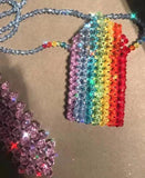 Pearl String Beads Mobile Phone Bag Hand Woven Decoration Bag