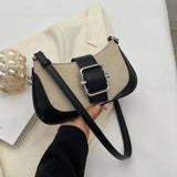 Canvas Underarm Bag Crossbody Shoulder Purse for Women