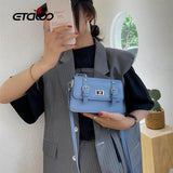 Women's High PU Leather Shoulder Bag Messenger - Black