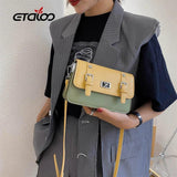 Women's High PU Leather Shoulder Bag Messenger - Black