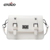 Women's High PU Leather Shoulder Bag Messenger - Black