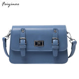 Women's High PU Leather Shoulder Bag Messenger - Black