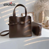 Summer Solid Women Handbag Retro Soft Leather Travel Shoulder Bag