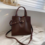 Summer Solid Women Handbag Retro Soft Leather Travel Shoulder Bag