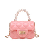 Pearls Jelly Bag Women Candy Mini Single Shoulder Bag
