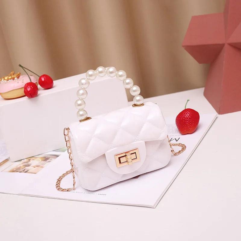 Pearls Jelly Bag Women Candy Mini Single Shoulder Bag