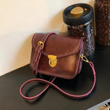 Retro Small Square Bag LOCK Shoulder Bag Crossbody Bags Casual Handbags