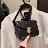 Retro Small Square Bag LOCK Shoulder Bag Crossbody Bags Casual Handbags