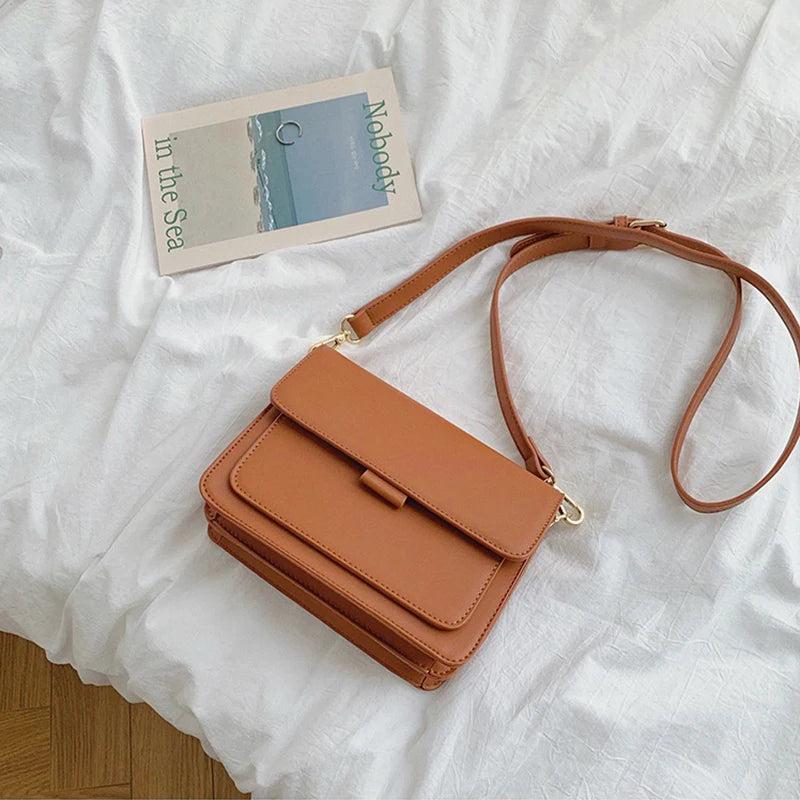 Small Crossbody Bag PU Leather Messenger Lightweight for Women