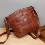 Vintage Soft Leather Girl Handbags Women Shoulder Bags Satchels