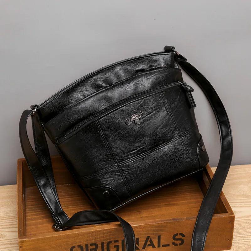 Vintage Soft Leather Girl Handbags Women Shoulder Bags Satchels