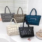 Winter Women Handbags High Down Fabric Padded Bag Large Capacity Shoulder Bags