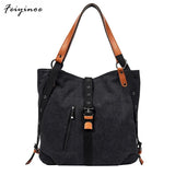 Stone Pattern Canvas Bucket Bag Crossbody Shoulder Messenger Handbag