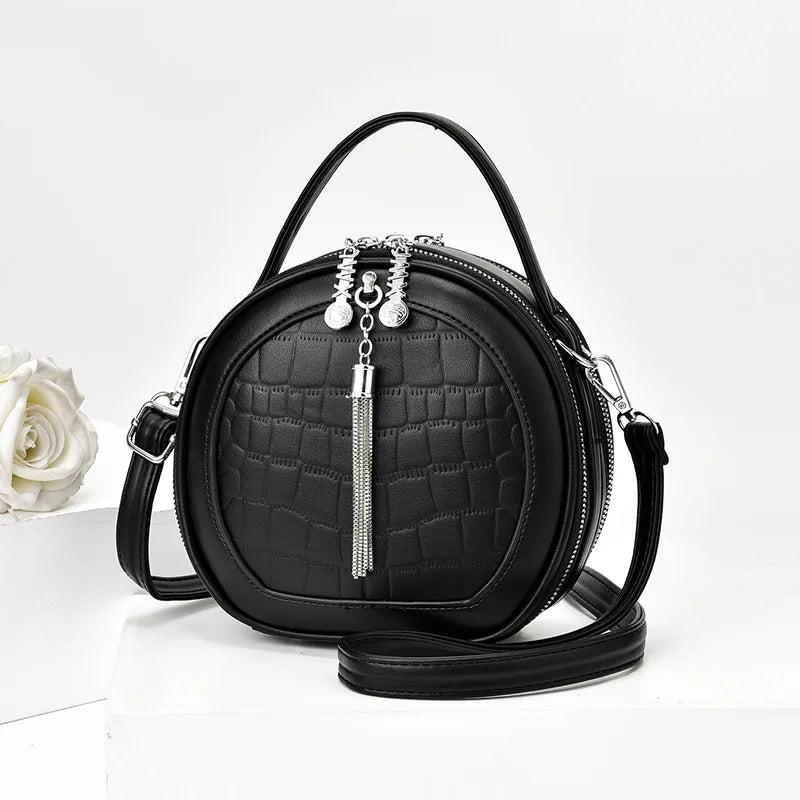 Autumn Handbag Women's Shoulder Round Bag PU Small