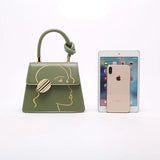 Small Chain Shoulder Crossbody Bag Graffiti PU Leather Messenger Bag