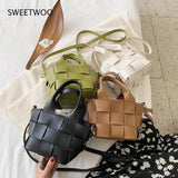 Woven Drawstring Bucket Bag for Women Shoulder Travel Bags