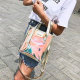 PVC Tote Bag Shopper Handbag Women Composite Bag