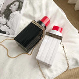 Vintage Lipstick Shape Evening Bag Wedding Party Clutch Handbag