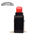 Vintage Lipstick Shape Evening Bag Wedding Party Clutch Handbag