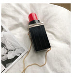 Vintage Lipstick Shape Evening Bag Wedding Party Clutch Handbag