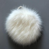 Women's Rabbit Hair Winter Bag with Pearl Shoulder Strap